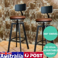 Adjustable Retro Logam Kerajinan Mebel Bangku Bar Putar Cafe Kursi Konter 220LB-Intl