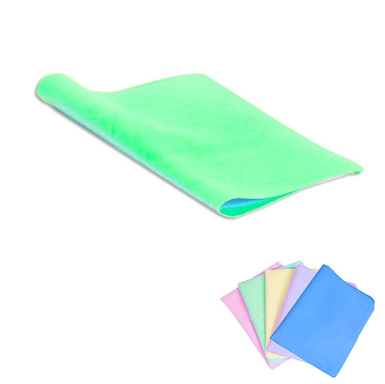 AIUEO Lap Plas Chamois - Lap Kanebo - Hijau - 2 Pcs