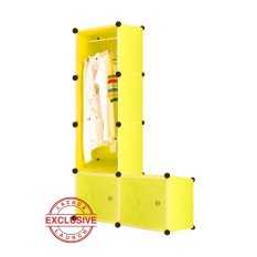 AIUEO Lemari Pakaian 2 Pintu 3 Kotak 1 Gantungan Type 5.4 - Lime