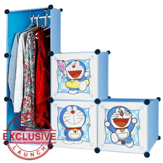 Angel Lemari Pakaian Motif Doraemon 3 Pintu 3 Kotak 1 Gantungan Type 6.21 - Biru