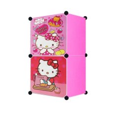 Angel Lemari Pakaian Motif Hello Kitty 2 Pintu Type 2.1 - Pink