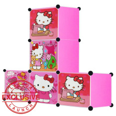 AIUEO Lemari Pakaian Motif Hello Kitty 5 Pintu Type 5.15 - Pink