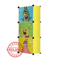 AIUEO Lemari Pakaian Motif Spongebob 3 Pintu Type 3.1 - Lime