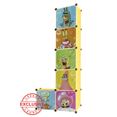AIUEO Lemari Pakaian Motif Spongebob 6 Pintu Type 6.3 - Lime