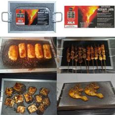 Alat Pemanggang Daging/Roti/Pisang dari Batu Lava Merapi Grade A ukuran 20 x 30 cm