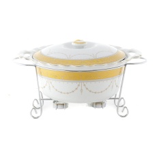 Alat Saji Bulat Vicenza B681 Penghangat Makanan Original Motif Padi