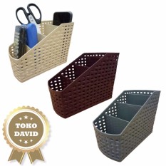 Alfa Organizer Rak Mini 4 Sekat Tempat Alat Tulis Kantor Meja Belajar Desk - Random Colour