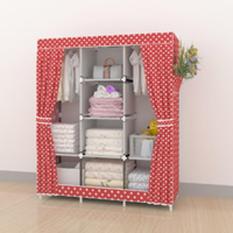 Almari Pakaian Furniture Lemari Baju Lemari Baju Anak Minimalis Lemari Pakaian Anak Murah 028cx Pink Polka 3 Kolom