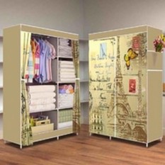 Almari Pakaian Furniture Lemari Baju Lemari Baju Anak Minimalis Lemari Pakaian Anak Murah Effiel Tower 2 Kolom