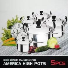 America High Pots Panci Set + Steamer ( Kingko ) Panci Kingko Sett 555 - Hrcfii