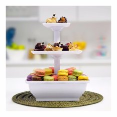 Anabelle Snack Server Rak Kue 3 Tingkat Alas Kue Tempat Roti Dan Kue Alat Penyaji