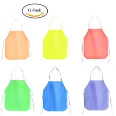 Ancefine Tidak Tenun Kain Childrens Smock Artist Terengah-engah Celemek, 6 Warna, 12-pack (A) -Intl