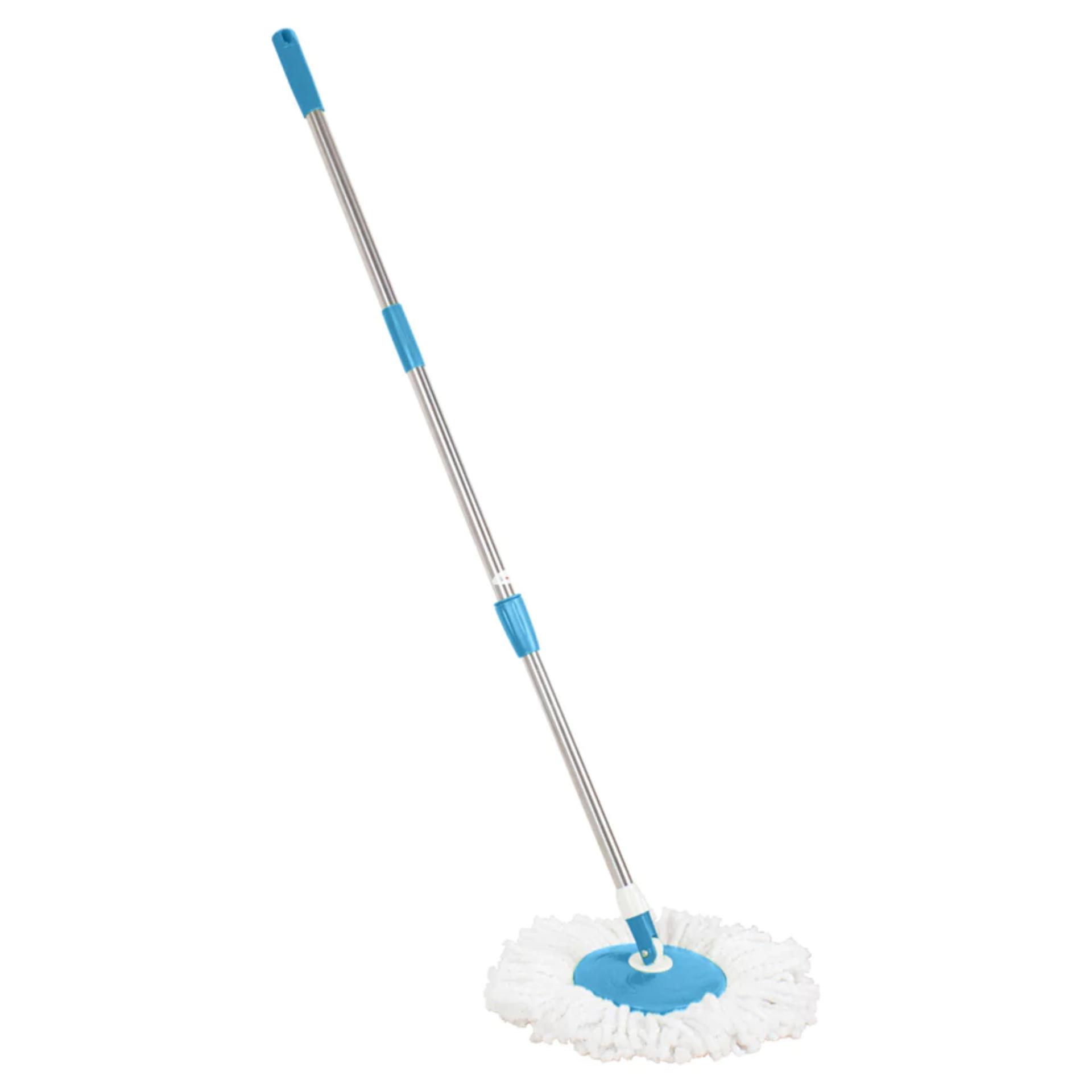 ANGEL Handle Set Alat Pel Lantai Otomatis (Tongkat, Head Mop dan Kain Microfiber) - Biru