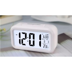 ANGEL Smart Digital LCD/LED Alarm Clock Temperature Calendar Auto Night Sensor Clock - White