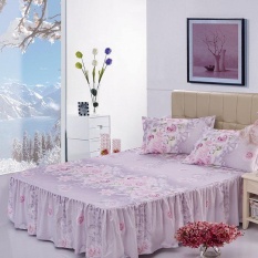 Anti-slip Bed Rok Dilengkapi dengan Elastis Murah Printed Bedsheet untuk Siswa Rok Double Mattress Protector Rumah Tekstil King Ukuran 180*200 Cm-Intl