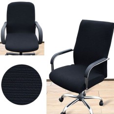 Lengan Sarung Kursi Tiga Ukuran Komputer Kantor Sarung Kursi Sisi Ritsleting Recouvre Desain Kursi Meregang Putar Lift Sarung Kursi-Intl