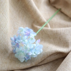 Buatan Sutra Palsu Bunga Peony Floral Buket Pernikahan Hortensia Pengantin Biru-Intl