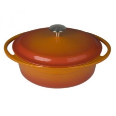 Artland La Maison Cast Iron Oval Casserole Dish, 4-Quart, Orange - intl