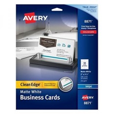 Tepian Tepian Ramah Dua Edge Business Cards untuk Printer Inkjet, Matte, Putih, Paket 200-Intl