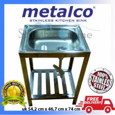 Bak Cuci Piring Metalco Portable Knock Down Stainless Anti Karat Portable Tanpa Sayap