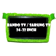 BANDO Tv Karakter KEROPI Hijau 22-32inch Aksesoris TV/Sarung TV/Bandana TV.,