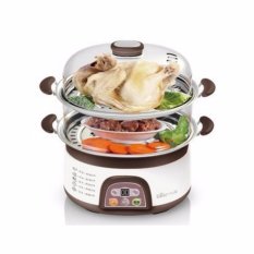 Bear Electric Steamer DZG-3122 Double Stainless Steel 6L Kapasitas Besar (Coklat)-Intl
