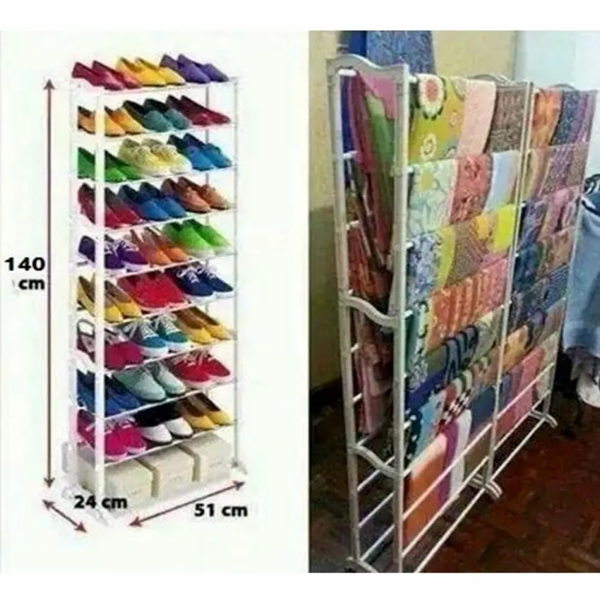 Harga beau amazing shoe rack rak jilbab rak penyimpanan sepatu 10 | HARGALOKA.COM