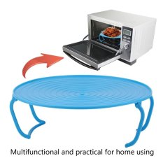 Beau Rak Microwave Baki Stacker Tutup Keren Rack Pemanasan Oven Mengukus Tray Rack Biru-Intl