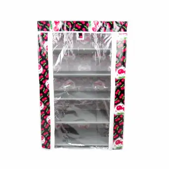 Beau Portable Shoe Rack Wardrobe 4 5 Layer Rak Sepatu Pakaian 4 5 Tingkat Lazada Indonesia