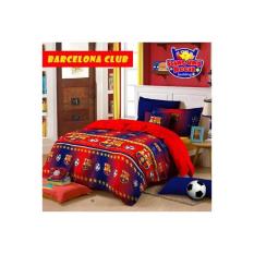 Bed Cover Katun, Single, Barcelona, Selimut Klub Bola, SA7