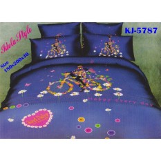 Bedcover Katun Jepang Murah Biru (5787) 240x240