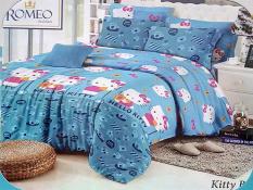Bedcover Romeo Ukuran 180 X 200 / King / No.1 - Hello Kitty Blue