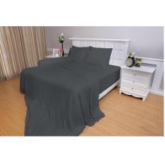 Bedcover + Sprei Vallery Quincy Queen ( 160 x 200 ) Grey