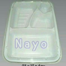 Bento mika bintang (50pcs)/Tray bento 4 sekat/Lunch box