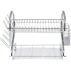 Berjaya Home Rak Piring Minimalis Modern Stainless Stell Anti Karat - 2 Susun