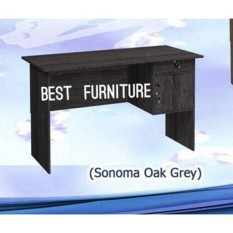 Best Furniture Gold MT120 Meja Kantor Meja Kerja Meja Multifungsi Dengan Laci uk 120x72cm - Hitam Abu