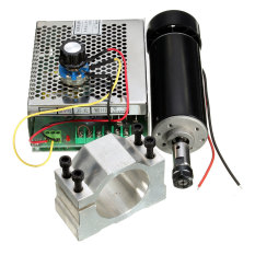 HARGA TERBAIK!! ER11 Chuck CNC 500 W Kumparan Motor + 52mm Klem + Power Supply Kecepatan Pengatur untuk DIY CNC- INTL