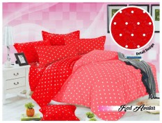BEST SELLER!! Bedcover Romeo Polkadot ukuran 120 x 200 - Red Avatarseprai kintakun / seprai bonita / seprai my love / seprai polos / seprai murah / seprai rumbai / seprai california / seprai karakter
