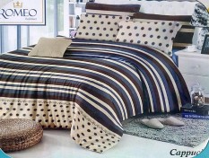 BEST SELLER!! Bedcover Romeo ukuran 120 x 200 / Extra Single / No.3 - Cappucinoseprai kintakun / seprai bonita / seprai my love / seprai polos / seprai murah / seprai rumbai / seprai california / seprai karakter