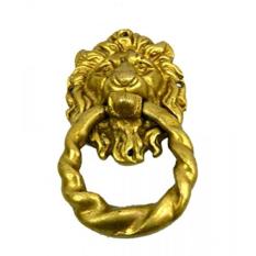 BHARAT HAAT Pure Brass Metal Lion Face Door Knocker - intl