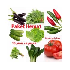 Bibit Bunga Paket Hemat 15 Jenis Benih Sayuran (Bonus Polybag)