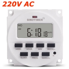 BESAR LCD 15.98 inch Digital 220 V AC 7 Hari Programmable Timer Switch dengan UL terdaftar Relay di dalam dan Countdown fungsi waktu-Intl