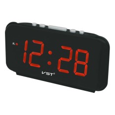 Angka Besar Jam Alarm Digital UE Plug AC Power Elektronik Meja Jam dengan Layar LED Besar Warna: Merah-Intl