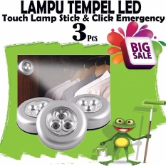 ... Murah 3Pcs Lampu Led Tempel / Touch Lamp Stick / Lampu Led Lemari Baju / Gudang / Lampu Belajar - Lampu Tempel LED - Touch Lamp Stick n Click Emergency