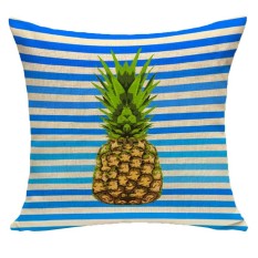 Bigood Barat Nanas Cetak Bantal Case Rumah Bantal Cover Melempar Sofa Cushion Case 45x45 Cm # A- INTL