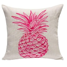 Bigood Barat Nanas Cetak Bantal Case Rumah Bantal Cover Melempar Sofa Cushion Case 45x45 Cm # D- INTL