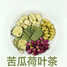 Bitter Melon Lotus Daun Teh, Mawar Lotus Daun Teh, Roselle Kombinasi Bunga Teh Kesehatan (15 Sachet) -Internasional