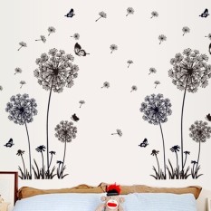 Black dandelion stickers living room sofa TV background decoration painting self-adhesive stickers - intl