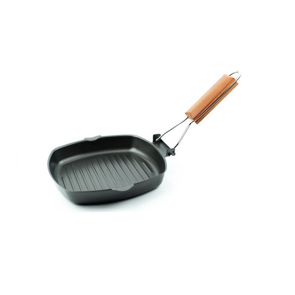 Black Griddle Pan Folding Pegangan Kayu Grill Fry Non Stick Steak And Kidney Pudding Terbaru-Intl Black Griddle Pan Folding Pegangan Kayu Grill Fry Non Stick Steak And Kidney Pudding Terbaru-Intl