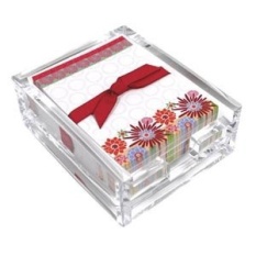 Mekar Warna Acrylic Meja CATATAN Set, Lembar Memo dan Pemegang Akrilik, 180 Catatan Makalah, 3.25X4.25